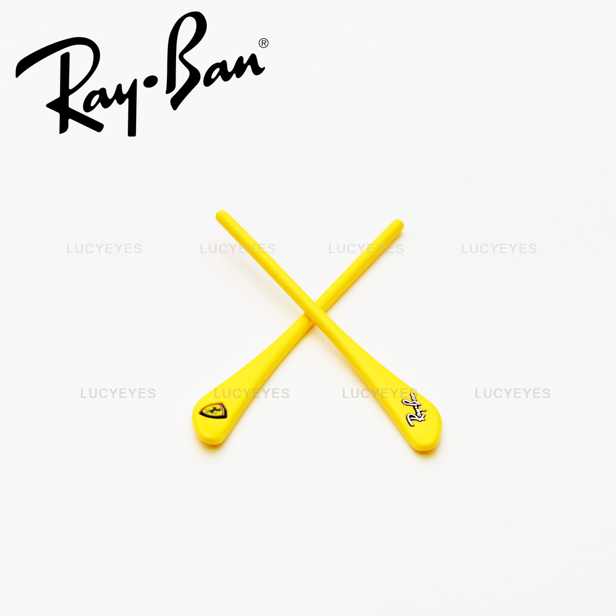 ยางหุ้มขาแว่นกันแดด RAYBAN Ferrari Collection, RB3601M, RB3602M, RB3647M, RX3447VM, RX6448M แท้ 100% (สีเหลือง)