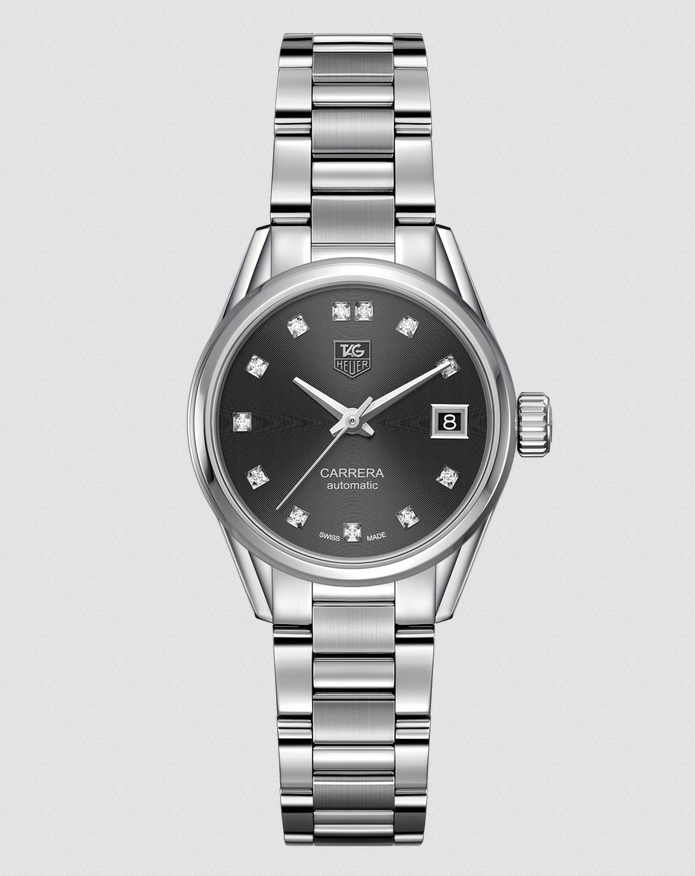 Tag Heuer WAR2413.BA0776 นาฬิกาผู้หญิง Carrera Automatic Diamonds 28mm Ladies Watch
