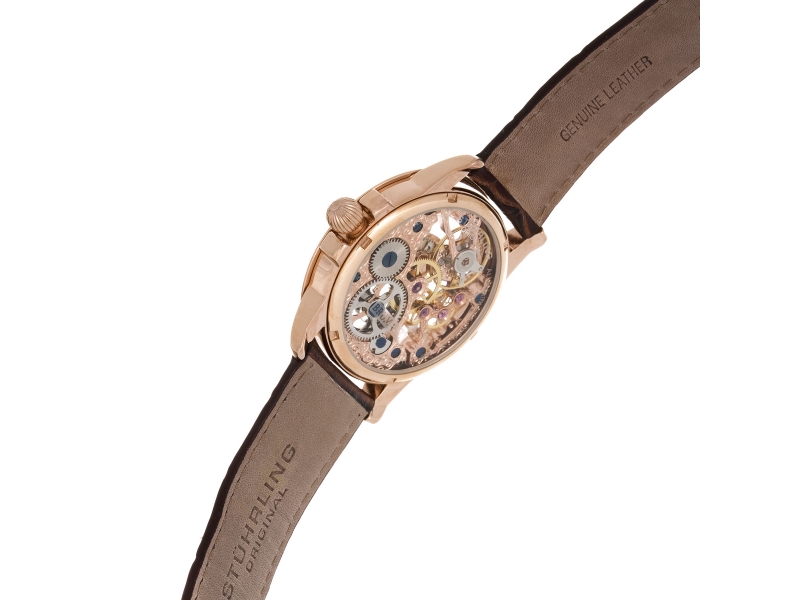 Stuhrling Original 228.33452 นาฬิกาผู้ชาย Symphony Saturnalia Brumalia Mechanical Hand-wind Skeleton Men's Watch
