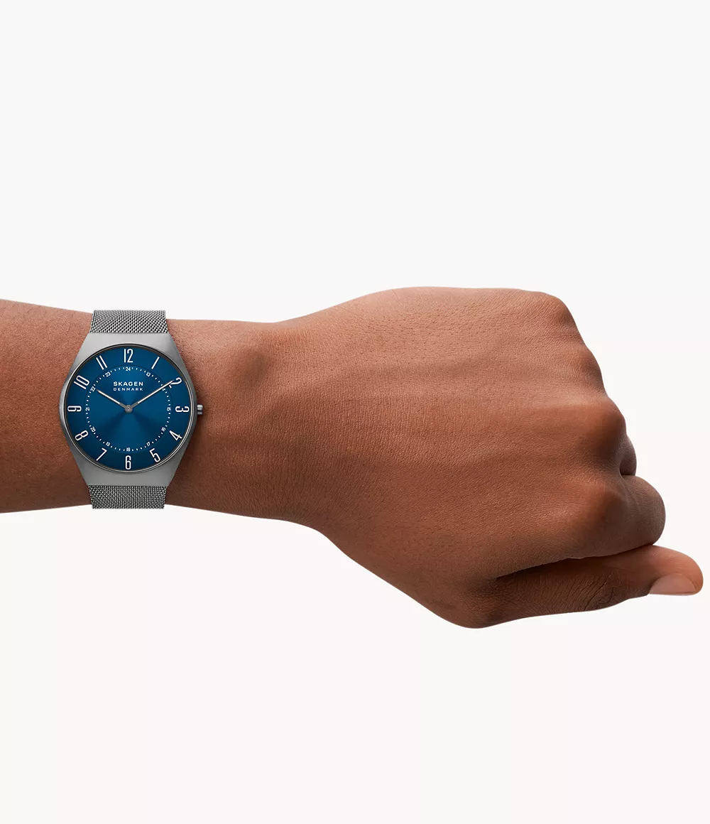 Skagen SKW6829 นาฬิกาผู้ชาย Blue Dial Gunmetal Quartz Men's Watch