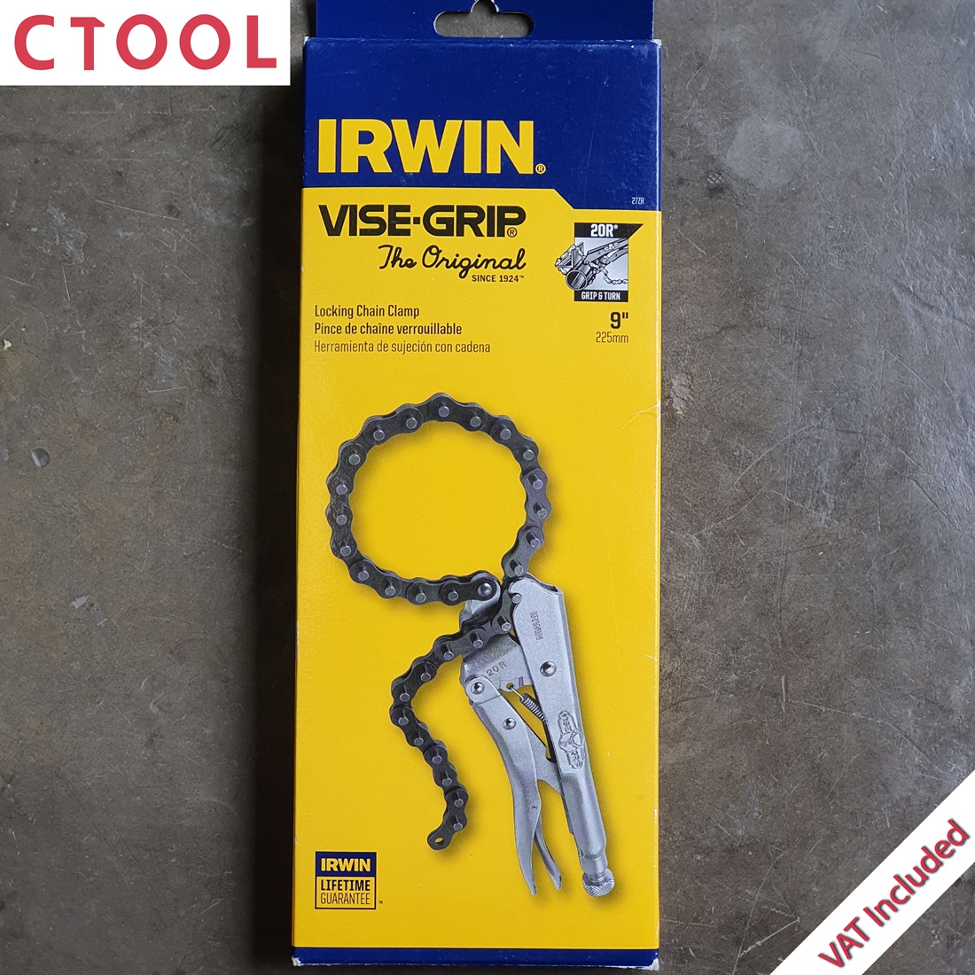 คีมล็อกโซ่ 9 นิ้ว 20R Vise Grip IRWIN ส่งเร็ว ของแท้ - Authentic Locking Chain Clamp 225mm - ซีทูล Ctoolhardware