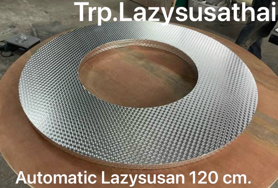 Trp. Trp.ทีอาร์พี ชุดโต๊ะกลม 20 ที่นั่ง พร้อมชุดจานหมุนอาหาร และ ฐานรองหมุนไฟฟ้าถ่านชาร์ทรีโมท