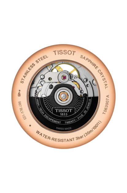 Tissot T063.907.36.038.00 นาฬิกาผู้ชาย Tradition Powermatic Automatic 80 Open Heart Men's Watch