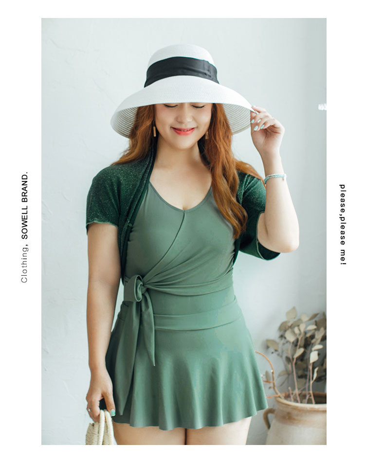 ชุดว่ายน้ำคนอ้วน 5xl พร้อมส่ง :ชุดว่ายน้ำไซส์ใหญ่สีเขียวผูกโบว์ด้านหน้า set 3 ชิ้นมีชุดวันพีช กระโปรงและผ้าคลุมแบบสวยน่ารักมากๆจ้า:รายละเอียดไซส์คลิกเลยจ้า