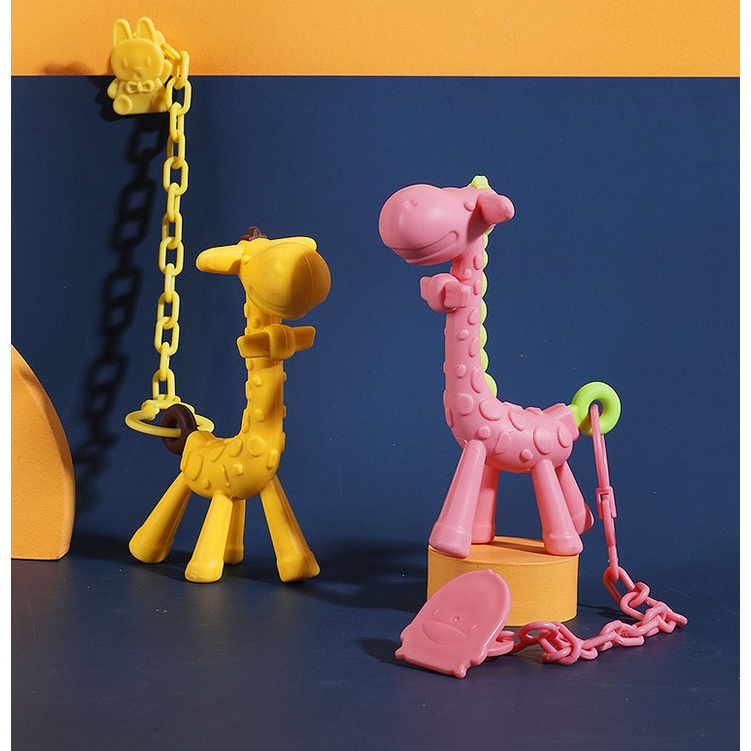 สายโซ่หนีบคล้องจุกหลอก สายโซ่คล้องยางกัด ยึดติดเสื้อเด็ก (BPA-Free)