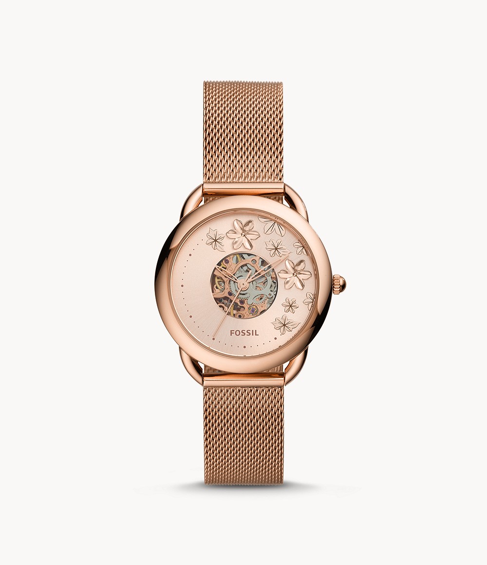 Fossil ME3187 นาฬิกาผู้หญิง Tailor Automatic Rose Gold-Tone Women's Watch