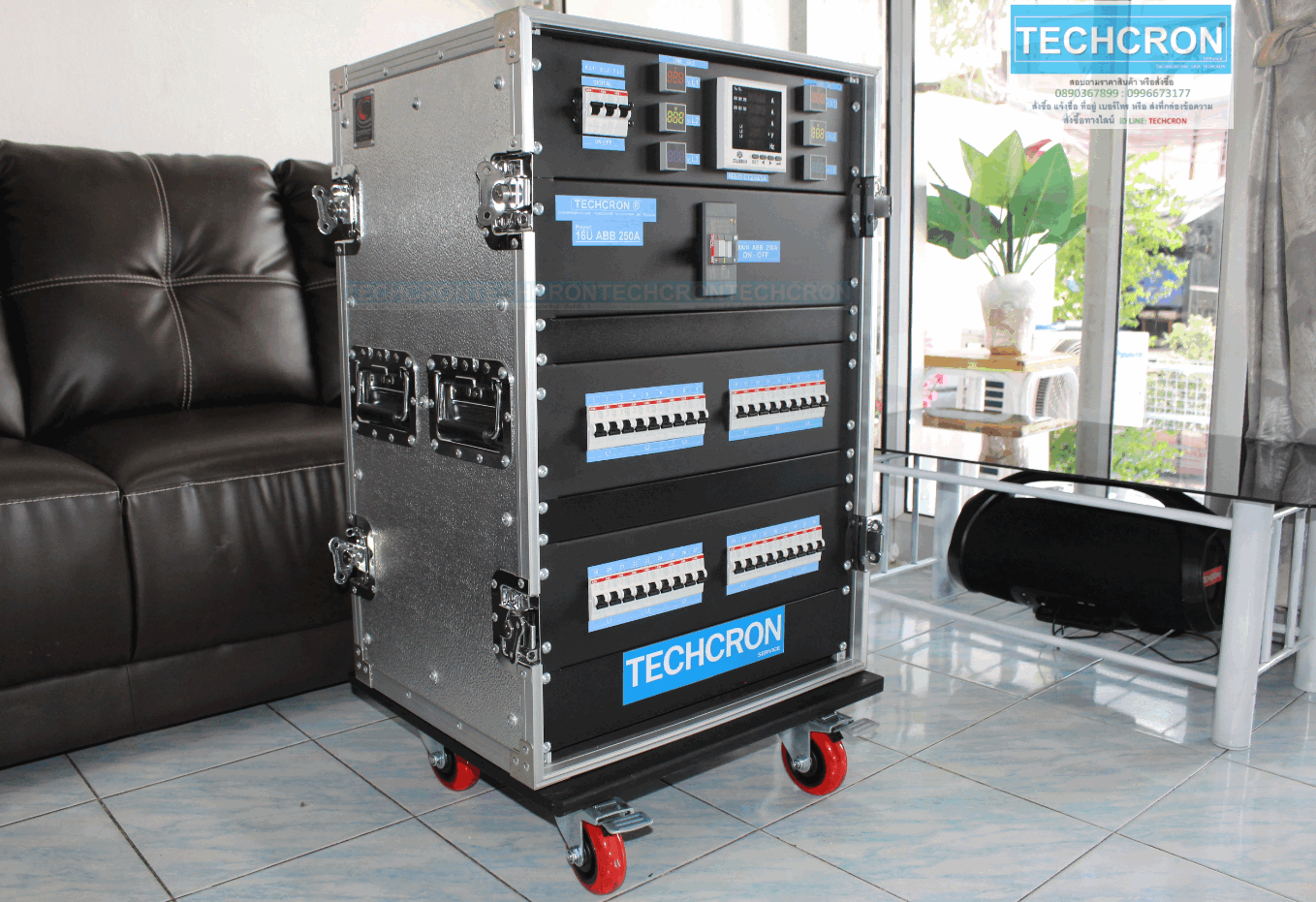 TECHCRON ตู้โหลด 16u ABB 250 แอมป์
