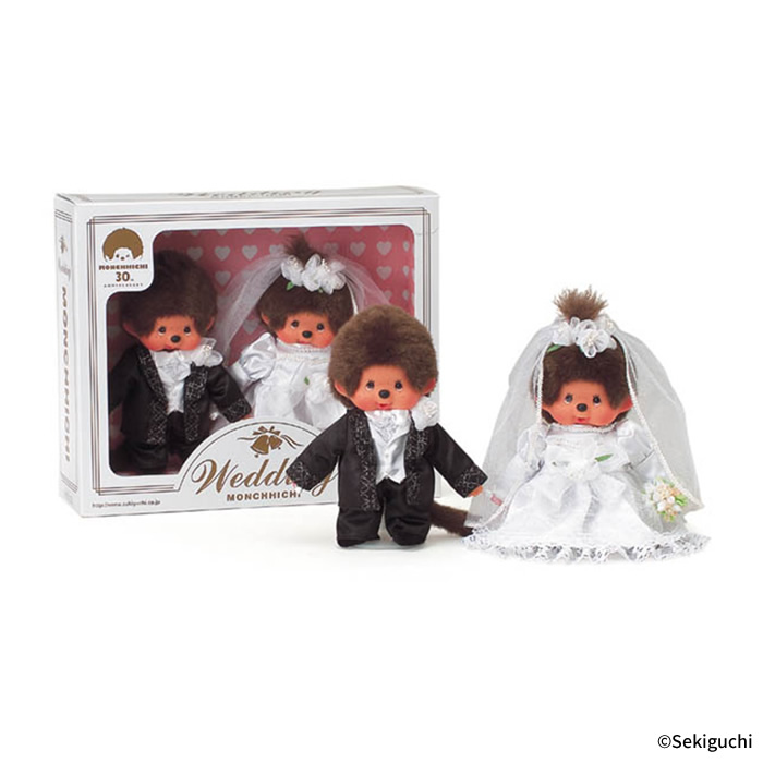 [PRE-ORDER] ตุ๊กตา ม่อนชิชิ ชุดแต่งงาน สไตล์ตะวันตก Monchhichi Wedding Set Western Style นำเข้าจากญี่ปุ่น モンチッチ ウェディングセット 260900