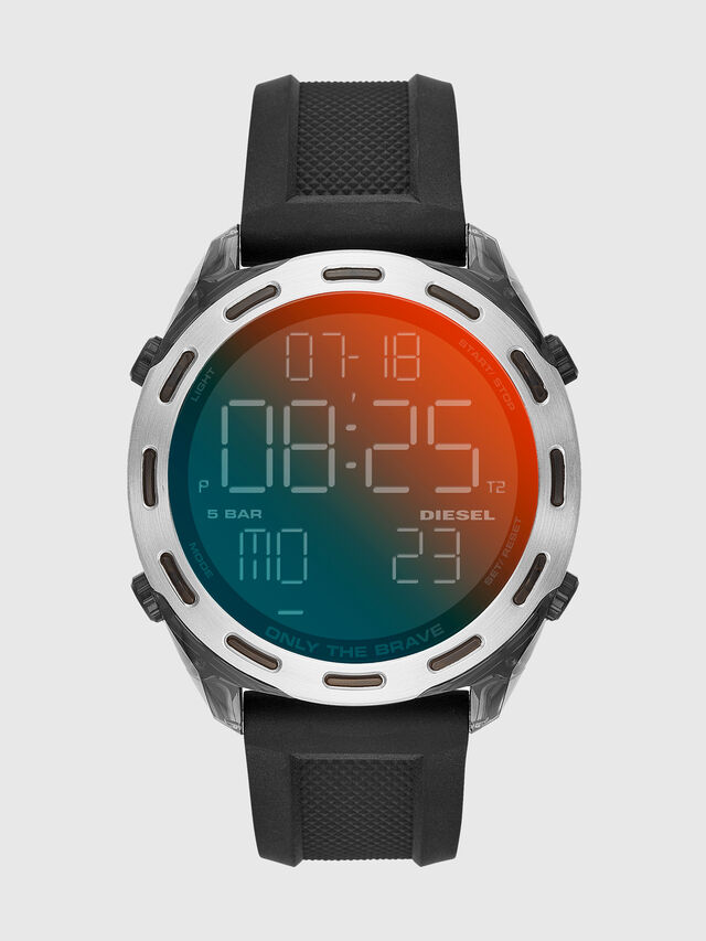Diesel DZ1893 นาฬิกาผู้ชาย Crusher digital black silicone Quartz Men's Watch