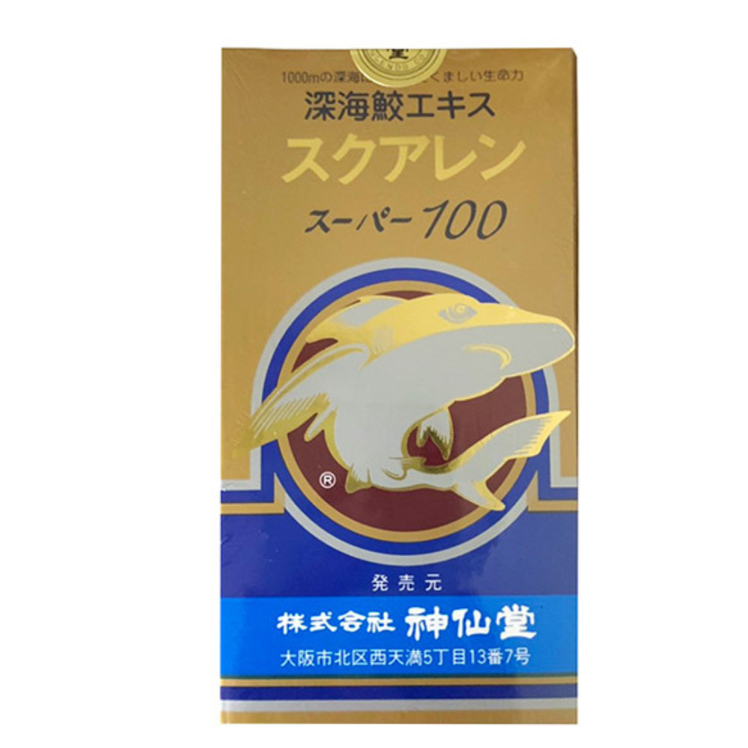[PRE-ORDER] น้ำมันตับปลาฉลาม น้ำลึก Deep Sea Shark Extract Squalene Super 100 นำเข้าจากญี่ปุ่น 神仙堂 【 深海鮫エキス スクアレン スーパー100 330粒 】