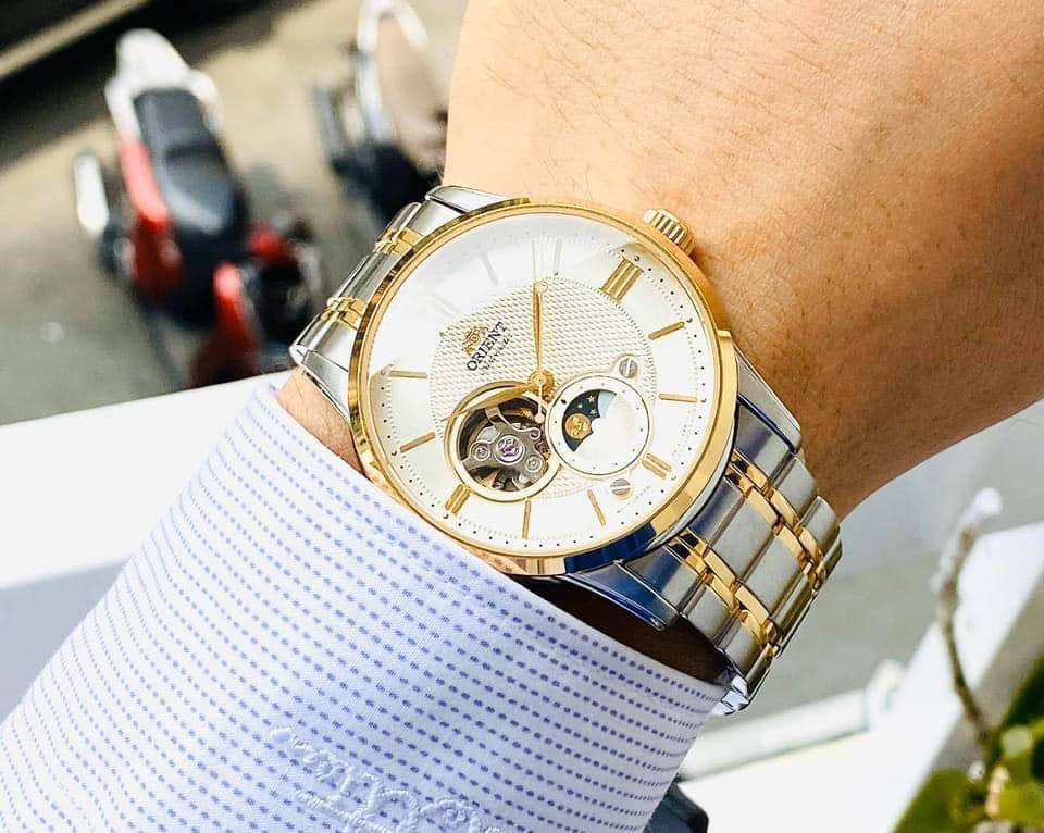 Orient RA-AS0007S10B นาฬิกาผู้ชาย Moonphase Automatic Men's Watch