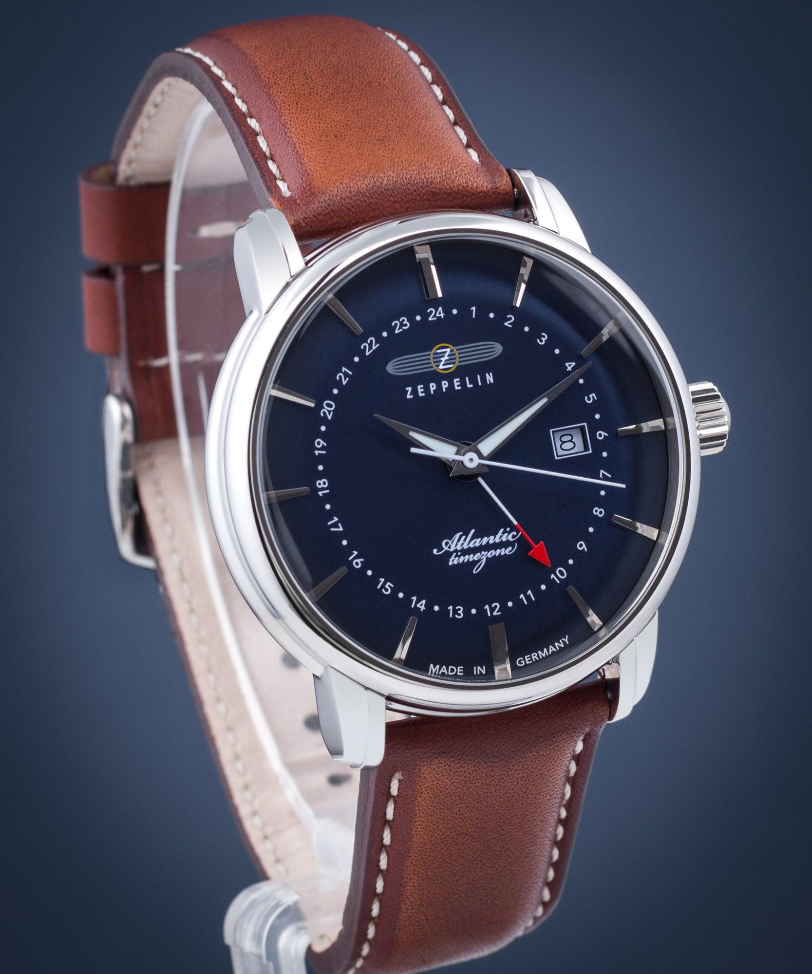 Zeppelin 8442-3 นาฬิกาผู้ชาย Atlantic GMT Quartz Men's Watch