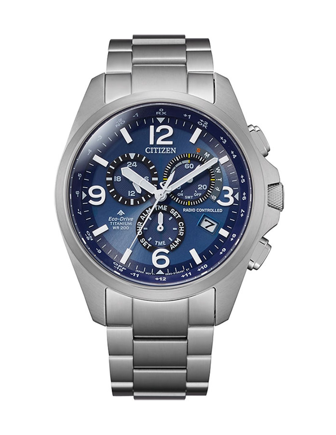 Citizen CB5930-82L นาฬิกาผู้ชาย Promaster Land Eco-Drive Global Radio-Controlled Super Titanium Men's Watch