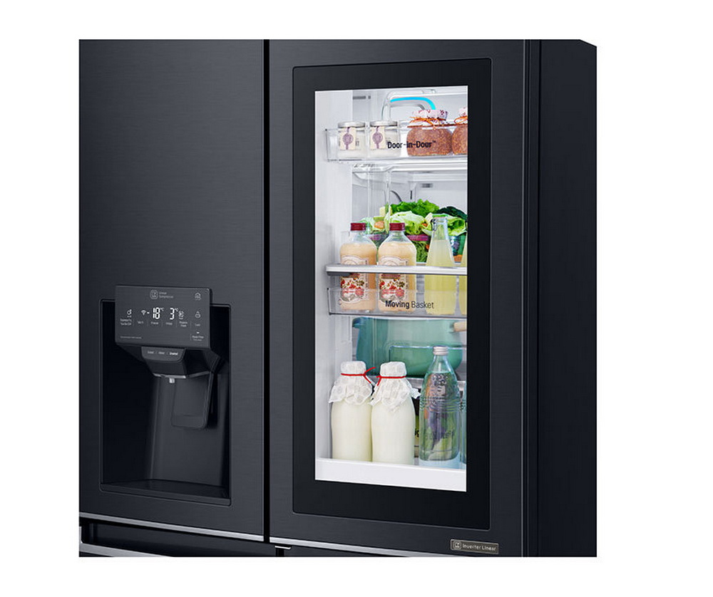 ตู้เย็นไซด์บายไซด์ 17.4Q LG สีดำ Multidoor รุ่น GC-X22FTQKL