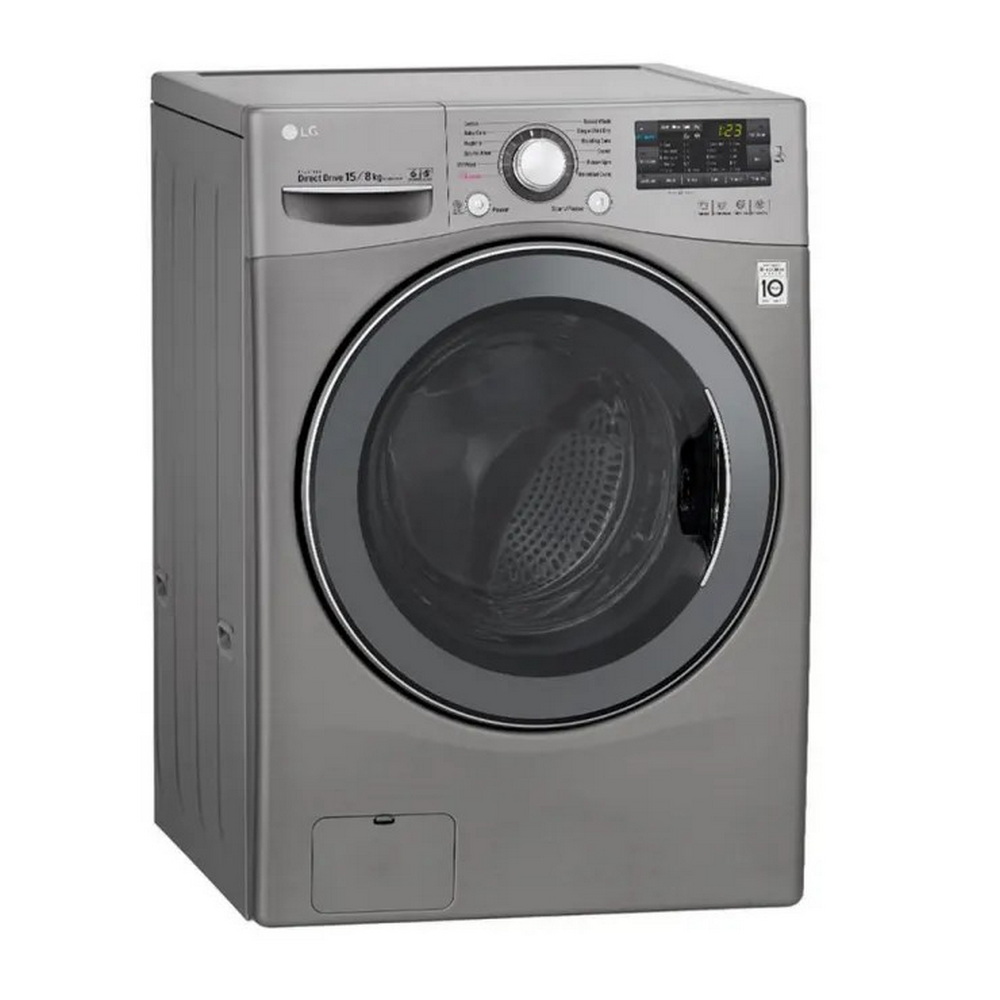 เครื่องซักผ้าฝาหน้า LG 15 กก. สีเงิน 1200RPM inverter รุ่น F2515STGV