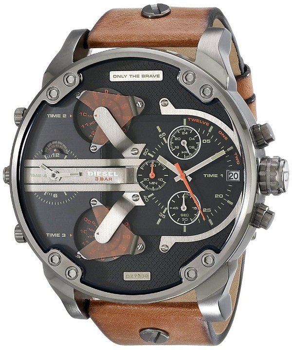 Diesel DZ7332 นาฬิกาผู้ชาย Diesel รุ่น DZ7332, Mr. Daddy 2.0 Black Dial Men's Watch