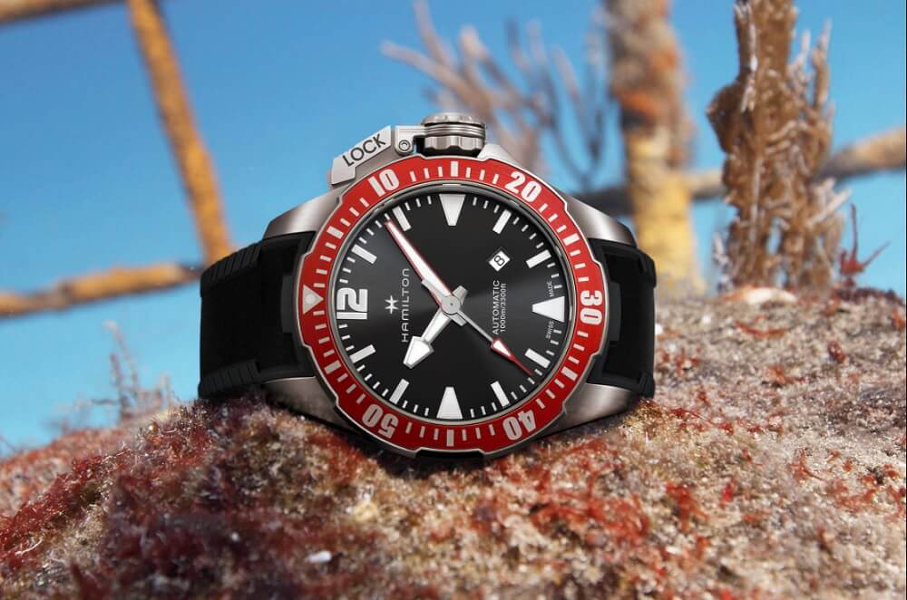 Hamilton H77725335 นาฬิกาผู้ชาย KHAKI NAVY FROGMAN AUTO Men's Watch