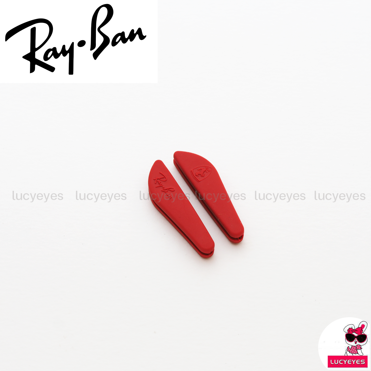 ยางขาแว่นกันแดด RAYBAN Ferrari Collection, RB4195MF, RX7144M แท้ 100% (สีแดง)