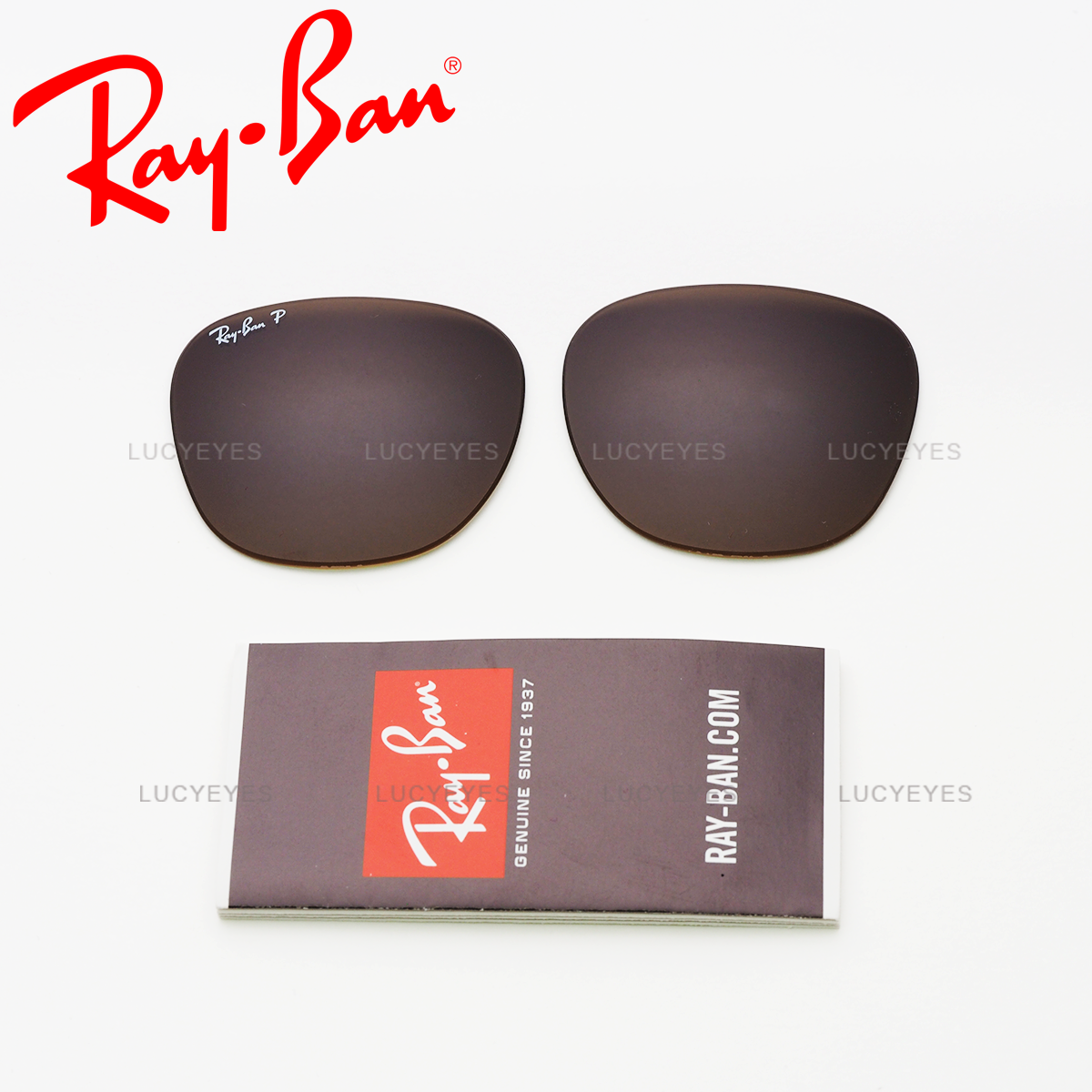 เลนส์ RAYBAN แท้ 100% RB3016, CLUBMASTER เลนส์สีน้ำตาล Polarized