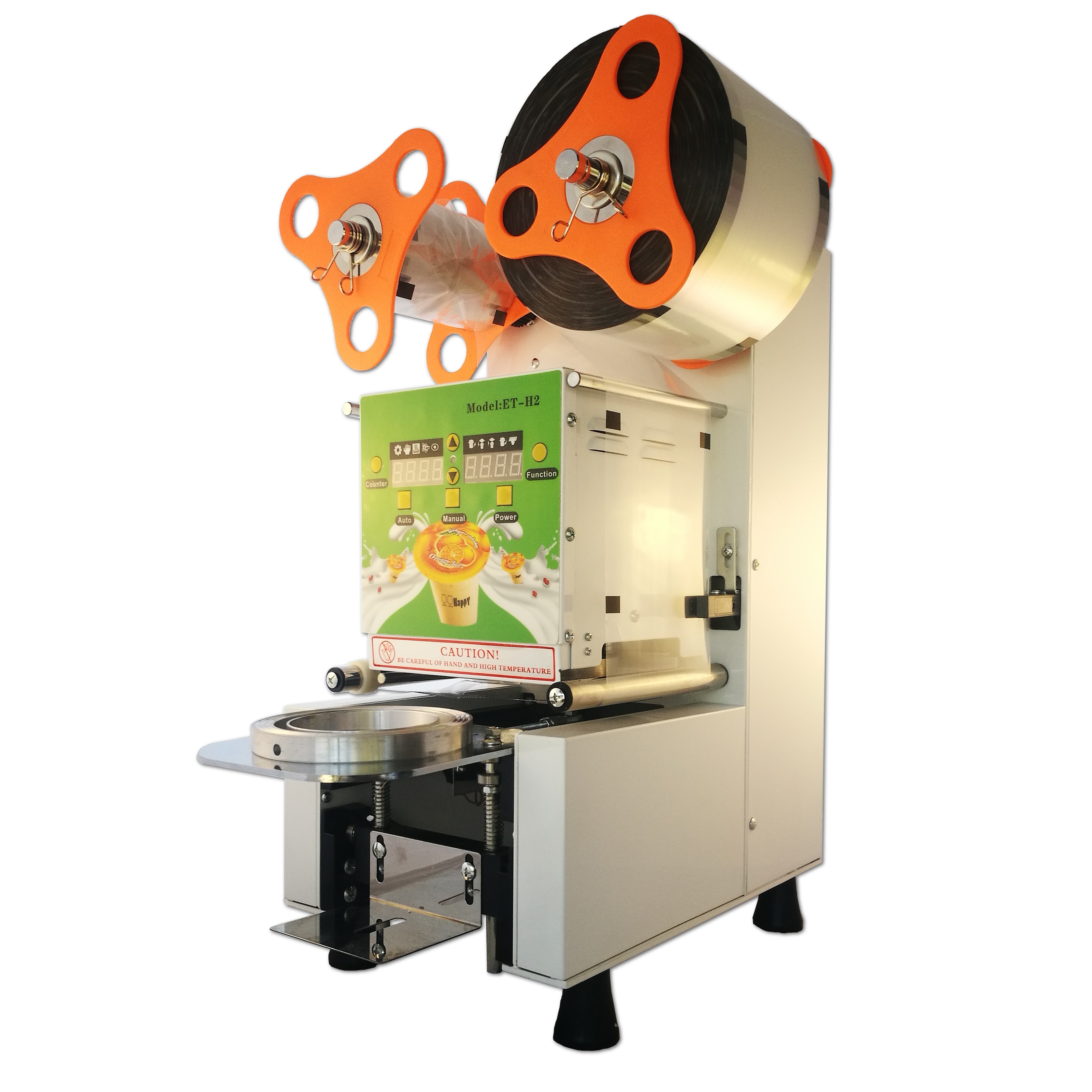 เครื่องซีลปากแก้ว ETON ET-H2 แถมถังชาตราดาว 8 ลิตร Fully auto cup sealing machine ET-H2