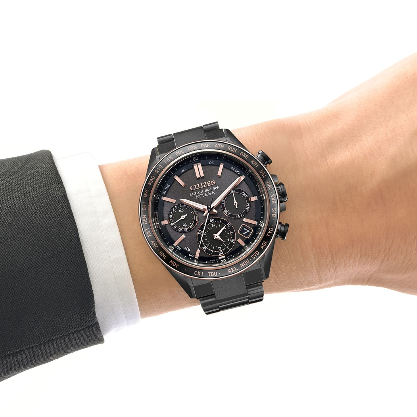 Citizen CC4074-61W นาฬิกาผู้ชาย Attesa Atomic Timekeeping Super Titanium™ Satellite GPS Men's Watch