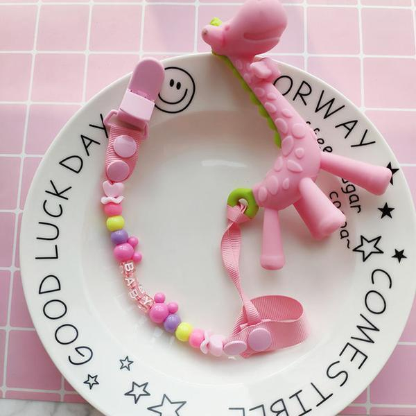 รุ่นใหม่ สายลายลูกปัด สายคล้องยางกัด สายคล้องกันหล่น คล้องจุกหลอก