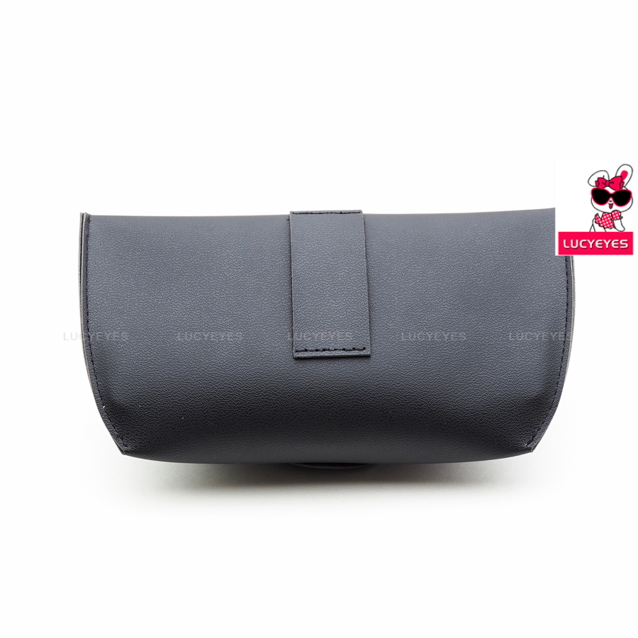 A014 กล่องแว่น RAYBAN แท้ 100% แบบนูนใหญ่สีดำ มีที่ร้อยเข็มขัดด้านหลัง