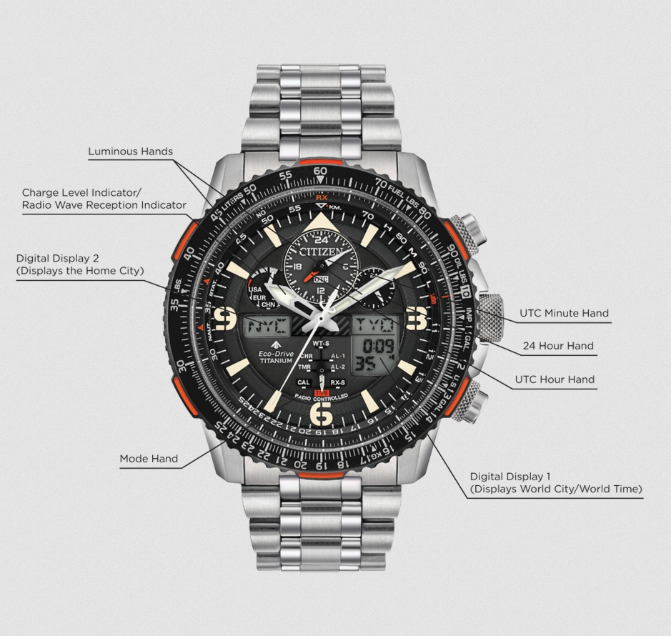 Citizen JY8108-53E นาฬิกาผู้ชาย Eco-Drive Promaster Skyhawk A-T Men's Watch