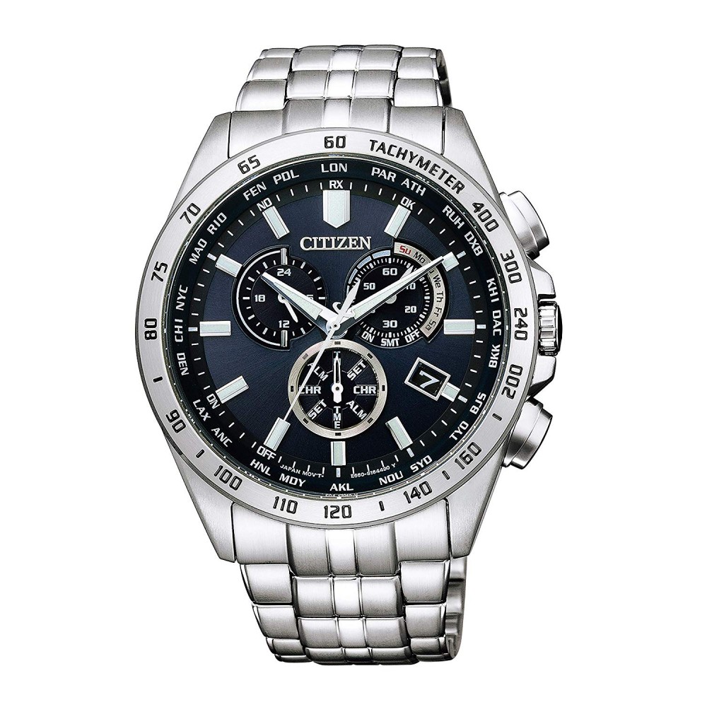 Citizen CB5870-91L นาฬิกาผู้ชาย Eco-Drive Chronograph Radio Controlled Perpetual Men's Watch