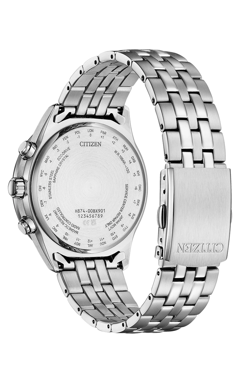 Citizen BY1030-50E นาฬิกาผู้ชาย Global Radio Controlled Eco-Drive Men's Watch