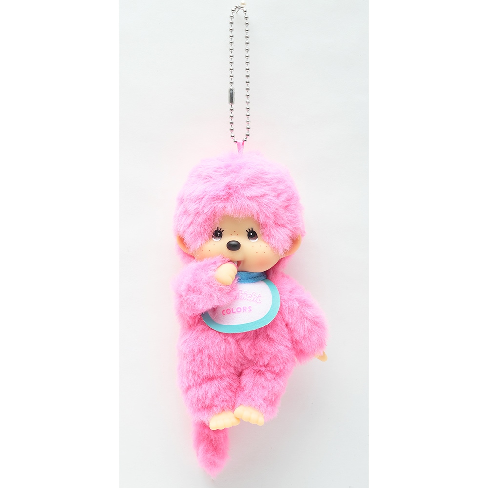 [PRE-ORDER] พวงกุญแจ ตุ๊กตา ม่อนชิชิ สีชมพูเบอร์รี่ Monchhichi COLORS Keychain Berry Pink Size SS นำเข้าจากญี่ปุ่น モンチッチCOLORS キーチェーン ベリーピンク