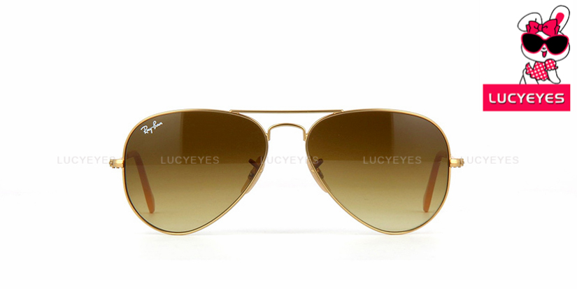 RAYBAN RB3025 112/85 AVIATOR Size 58 กรอบทองด้าน เลนส์น้ำตาลไล่สี 3