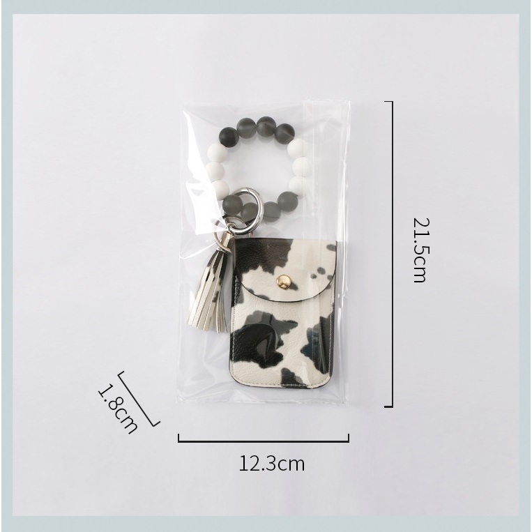 รุ่น K68542 สร้อยข้อมือลูกปัดซิลิโคน ใส่บัตรได้