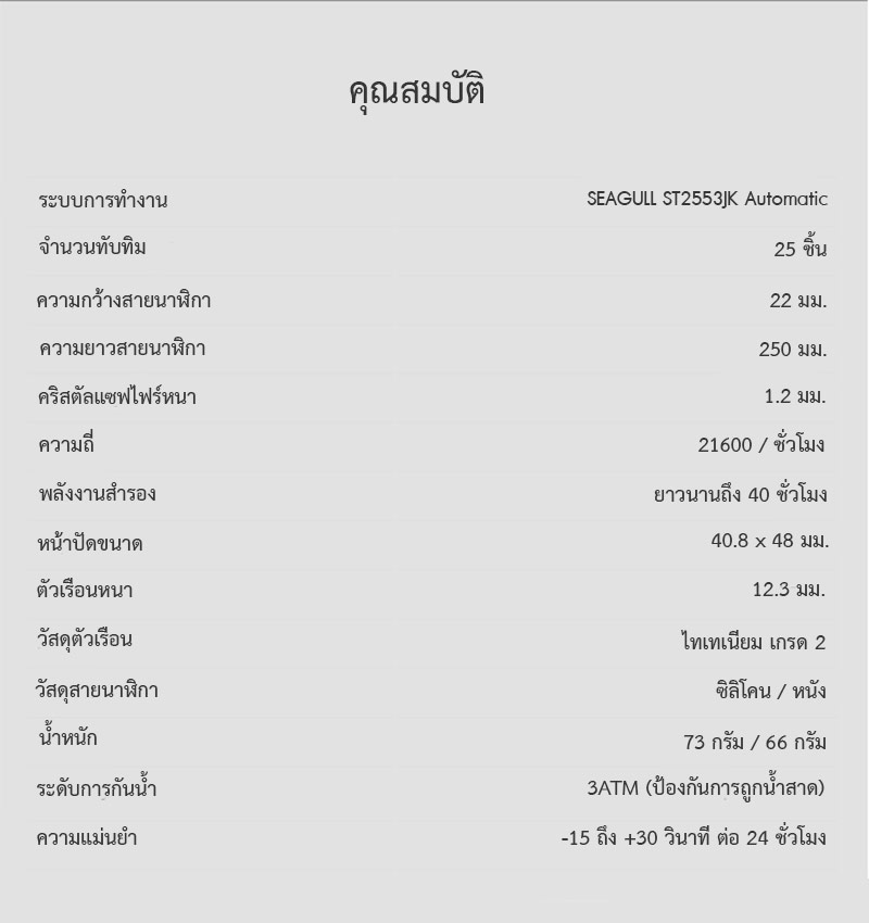 (ประกันศูนย์ไทย 1 ปี) CIGA Design Z series Titanium Automatic Mechanical Watch - นาฬิกาออโตเมติกซิก้า ดีไซน์ รุ่น Z Series Titanium