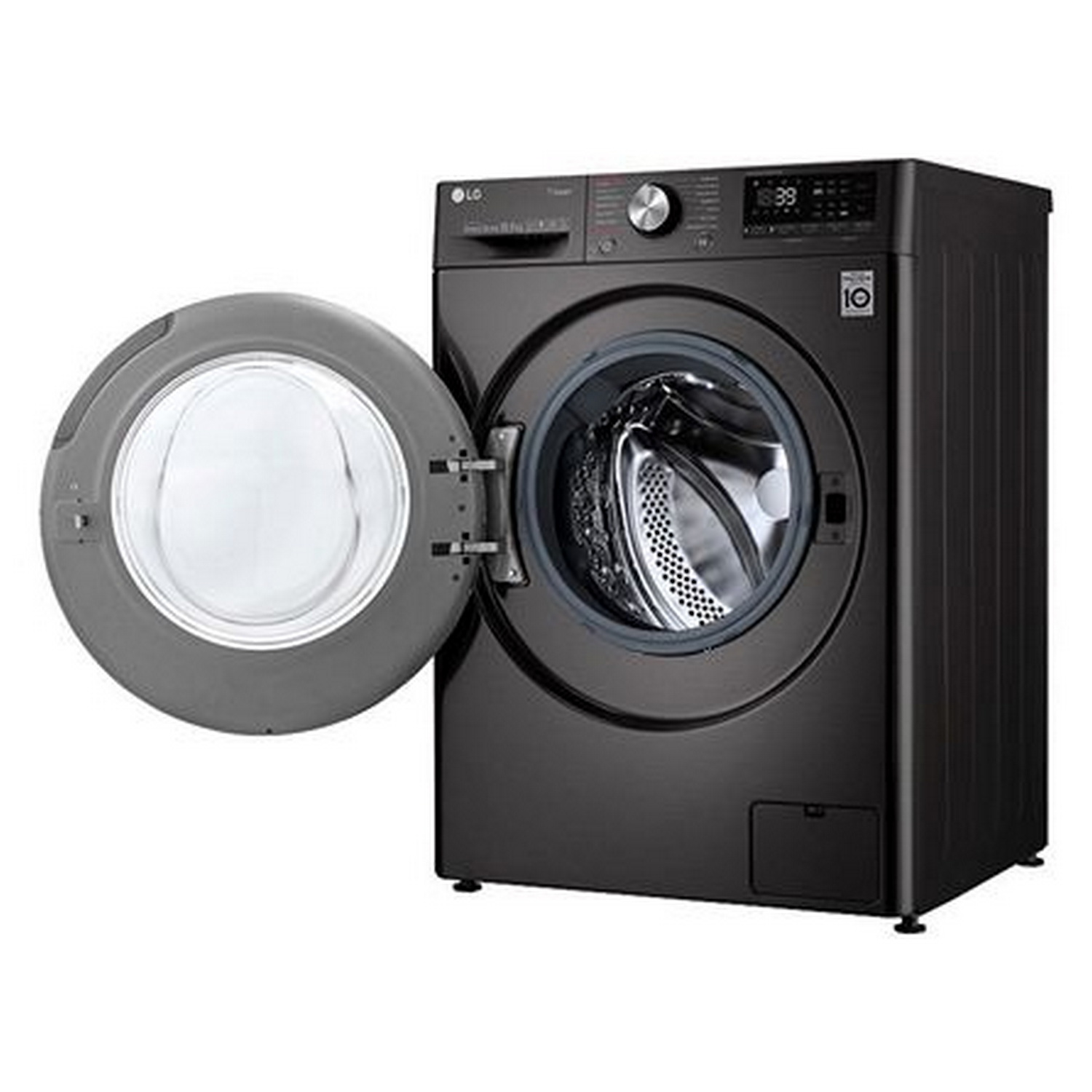 เครื่องซักผ้าฝาหน้า LG 10.5 กก. สีดำ ระบบ AI DD™ พร้อม Smart WI-FI control ควบคุมสั่งงานผ่านสมาร์ทโฟน รุ่น FV1450S2B