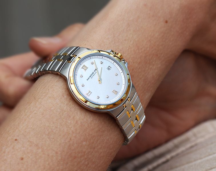 Raymond Weil 5180-STP-00995 นาฬิกาผู้หญิง Parsifal Quartz Classic 8 Diamond Quartz Women's Watch