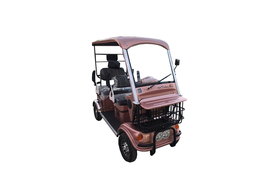 รถไฟฟ้า 4 ล้อ 4-5 ที่นั่ง รุ่น M-01T ยี่ห้อ CLP CAR ขับแฮนด์บิด สีชมพูพิ้งค์โกลว์