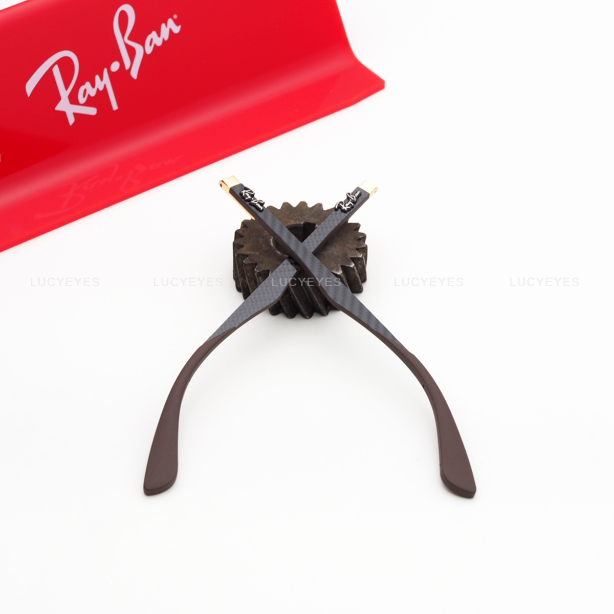 ขาแว่น RAYBAN แท้ 100% RB8313 CARBON FIBRE สีน้ำตาล