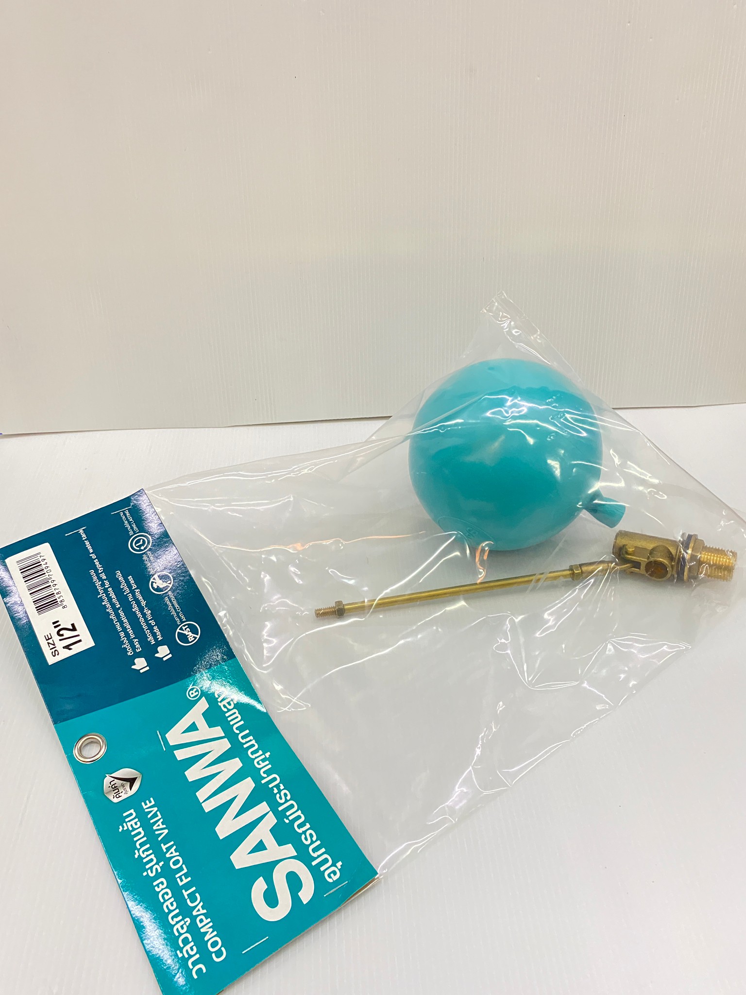 ลูกลอย 1/2" 3/4" 1" สีเขียว รุ่นก้านสั้น Sanwa ซันว่า