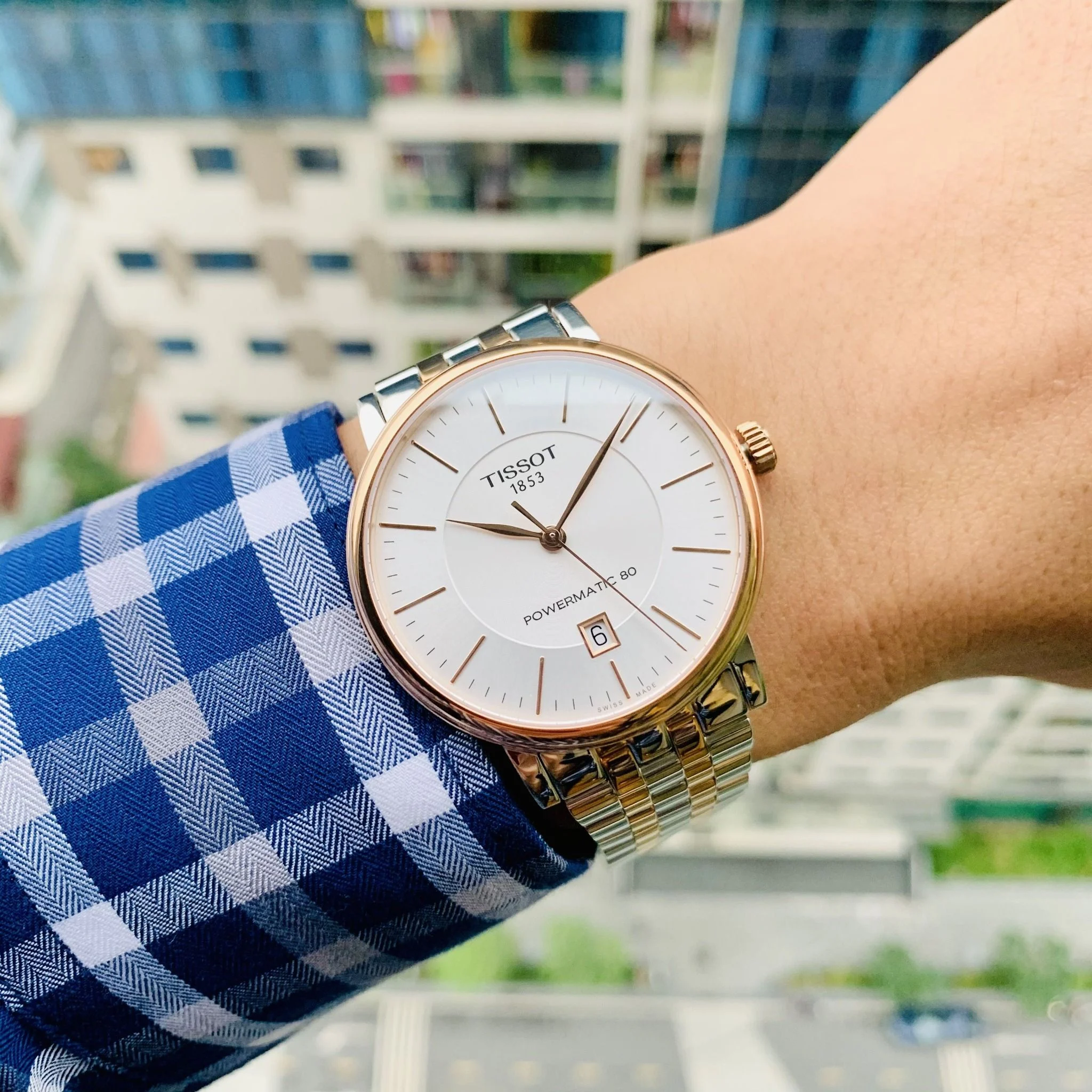 Tissot T122.407.22.031.01 นาฬิกาผู้ชาย Carson Premium Powermatic 80 Automatic Men's Watch