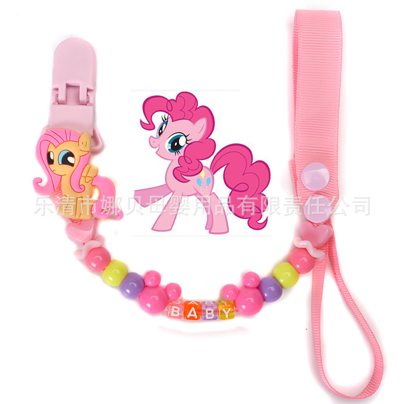 (ลายการ์ตูน) สายคล้องยางกัด ลายลูกปัดเบบี้ กันหล่น ยคล้องจุกหลอก (สายอย่างเดียว ไม่รวมสินค้า)