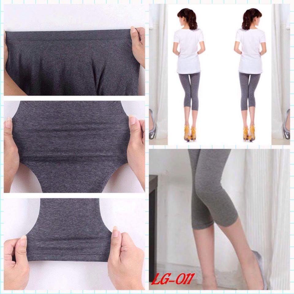 เลคกิ้งคนท้อง ขา4ส่วน สีเทาเข้ม M,L