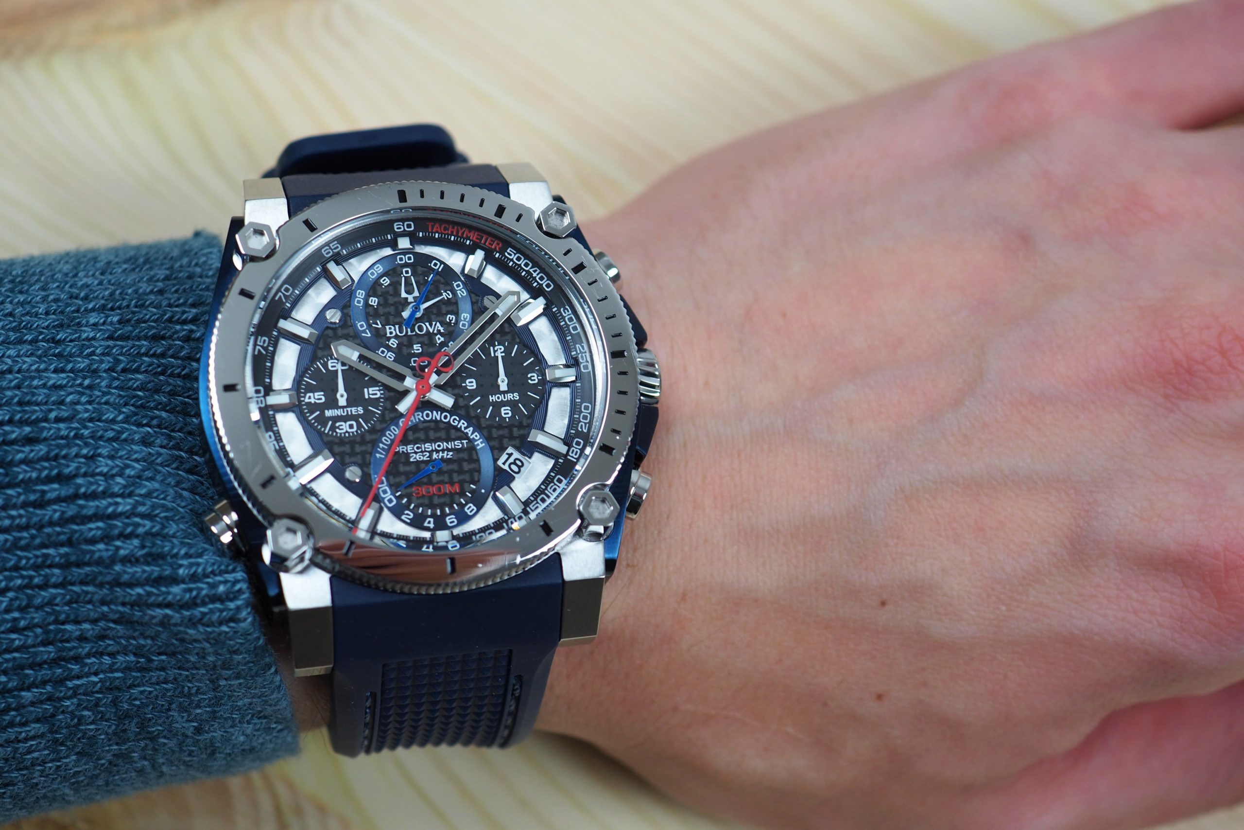 Bulova 98B315 นาฬิาผู้ชาย Precisionist Chronograph Quartz Men's Watch