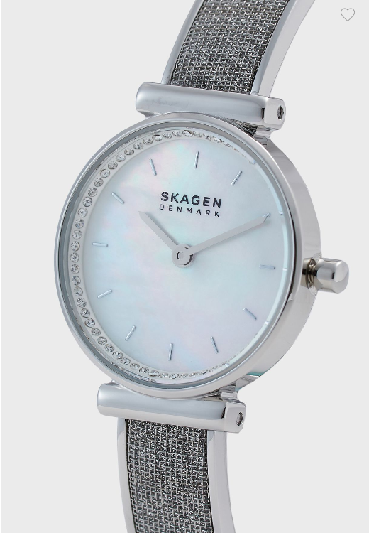 Skagen SKW2793 นาฬิกาผู้หญิง Annelie Silver-Tone Glitz Mesh Bangle Quartz Women's Watch