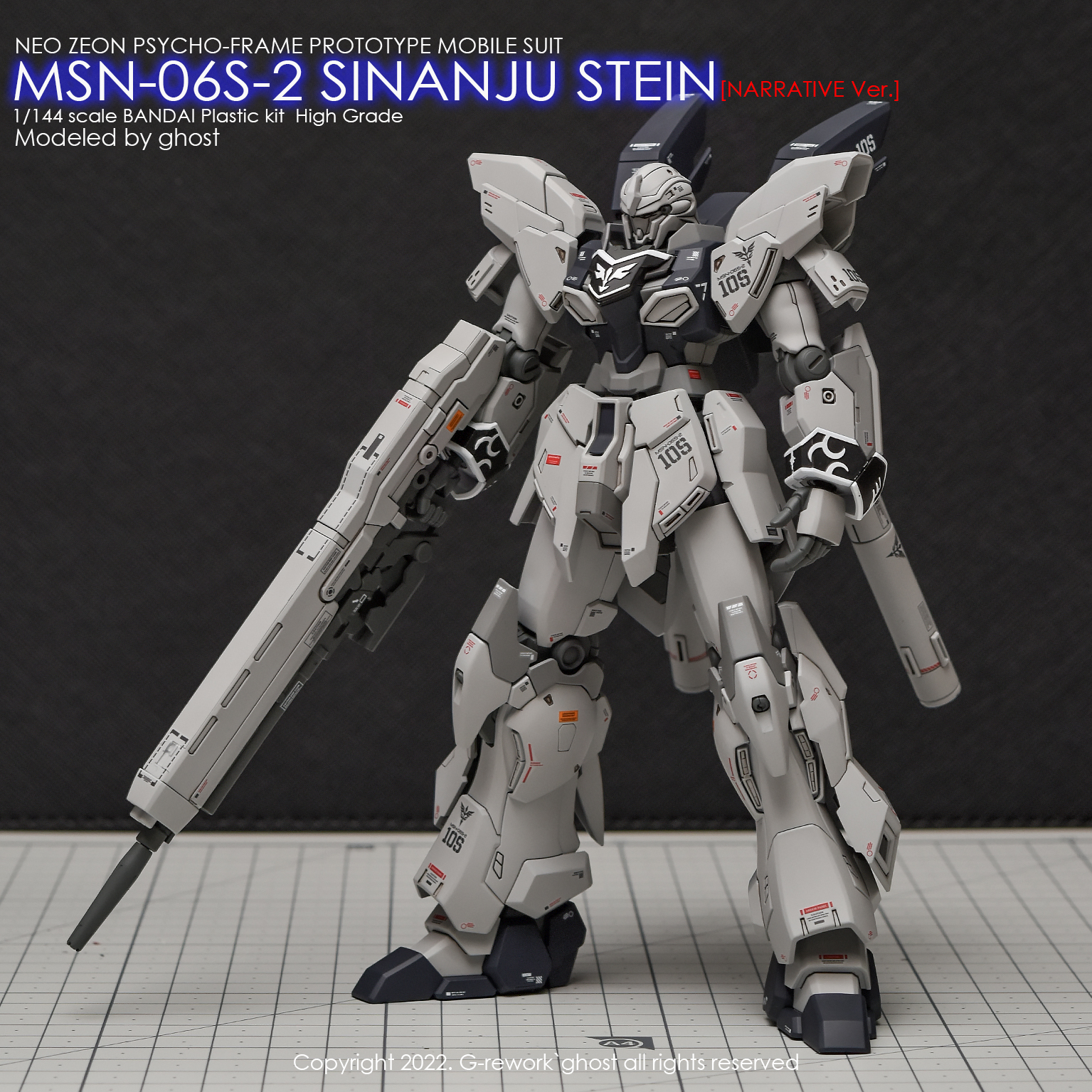 G-REWORK CUSTOM DECAL HG 1/144 MSN-06S-2 SINANJU STEIN