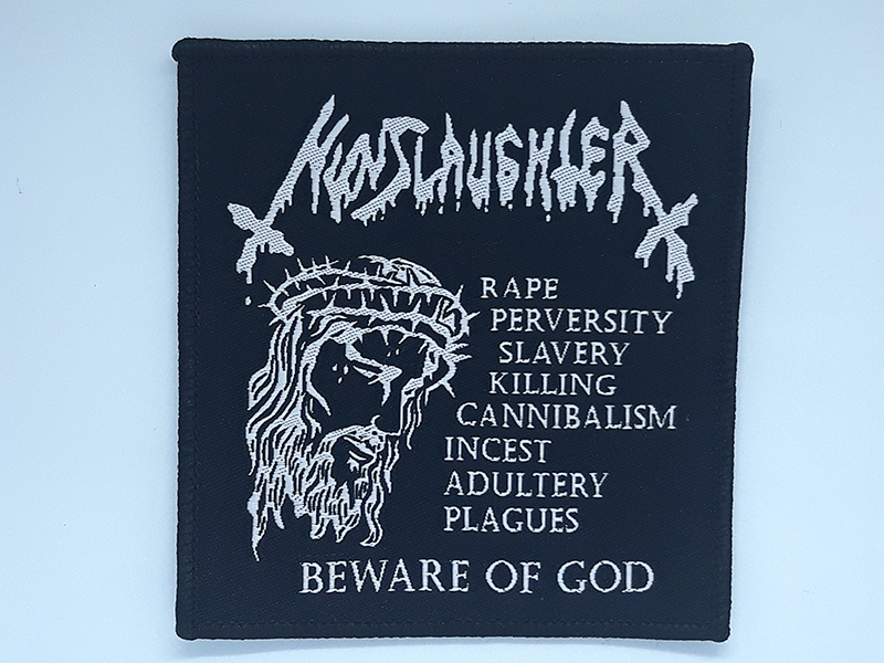 NUNSLAUGHTER 'Beware Of God' Woven Patch อาร์มแบบทอ