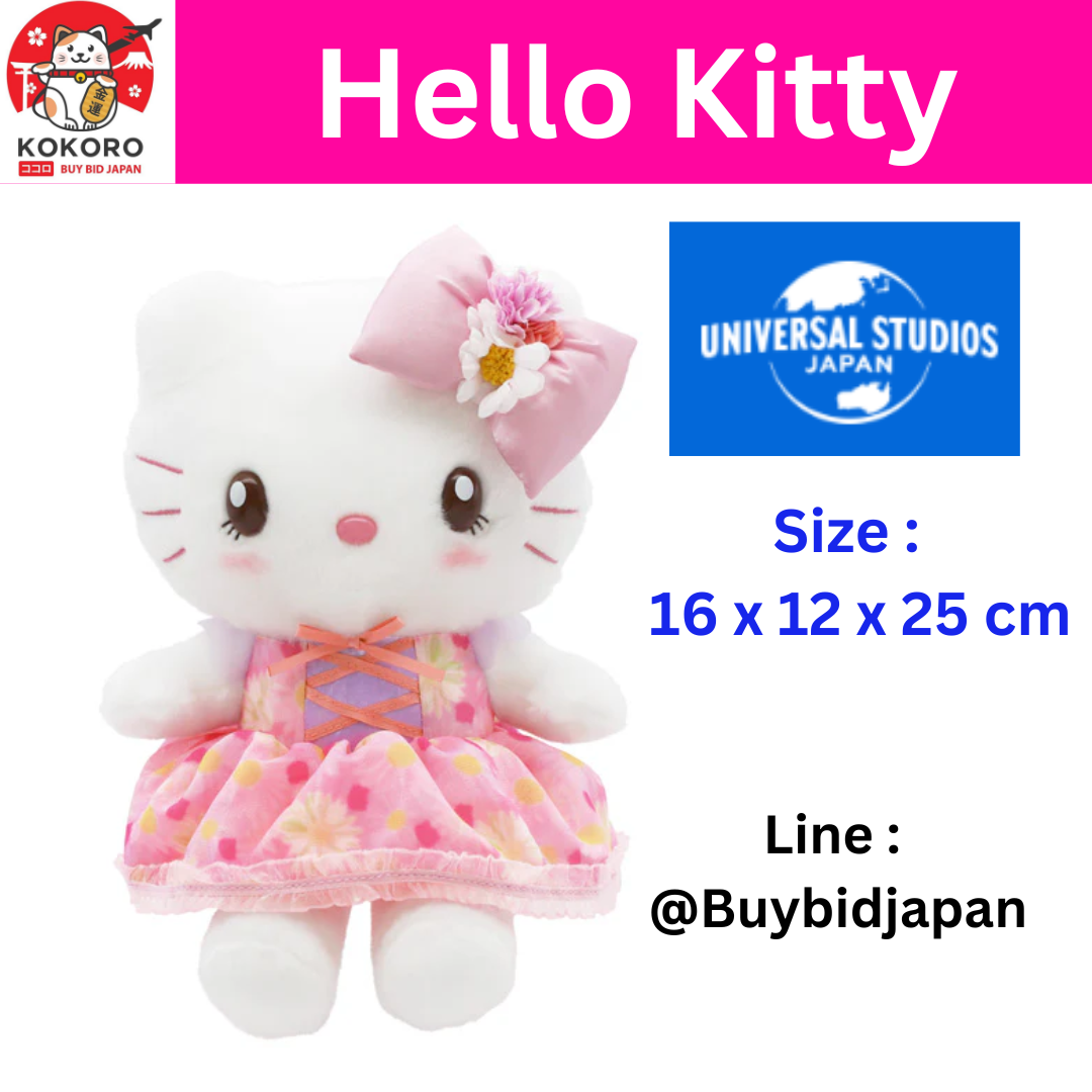[PRE-ORDER] Hello Kitty ตุ๊กตาคิตตี้ จาก Universal Studio Japan (USJ) ハローキティ ぬいぐるみ（Sサイズ）