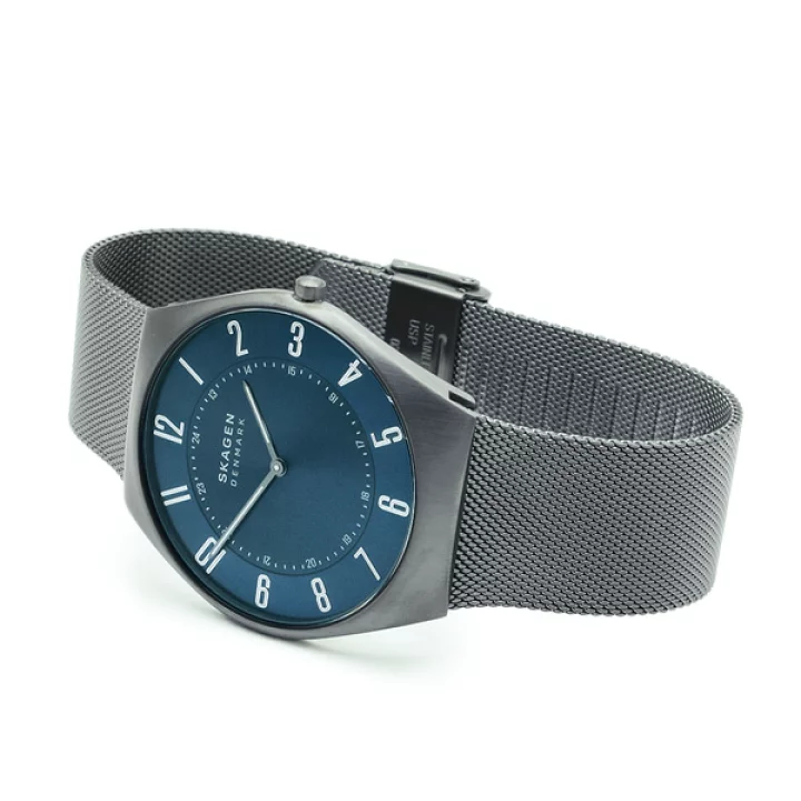 Skagen SKW6829 นาฬิกาผู้ชาย Blue Dial Gunmetal Quartz Men's Watch