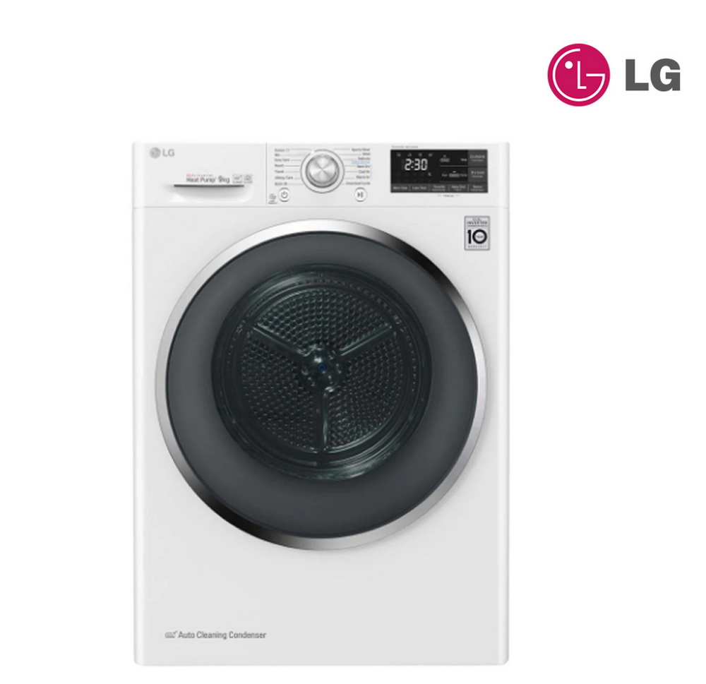 [ผ่อน0%] LG เครื่องอบผ้า ฝาหน้า 9 Kg รุ่น RV09VHP2W.ABLPETH (ชลบุรี ส่งฟรี)