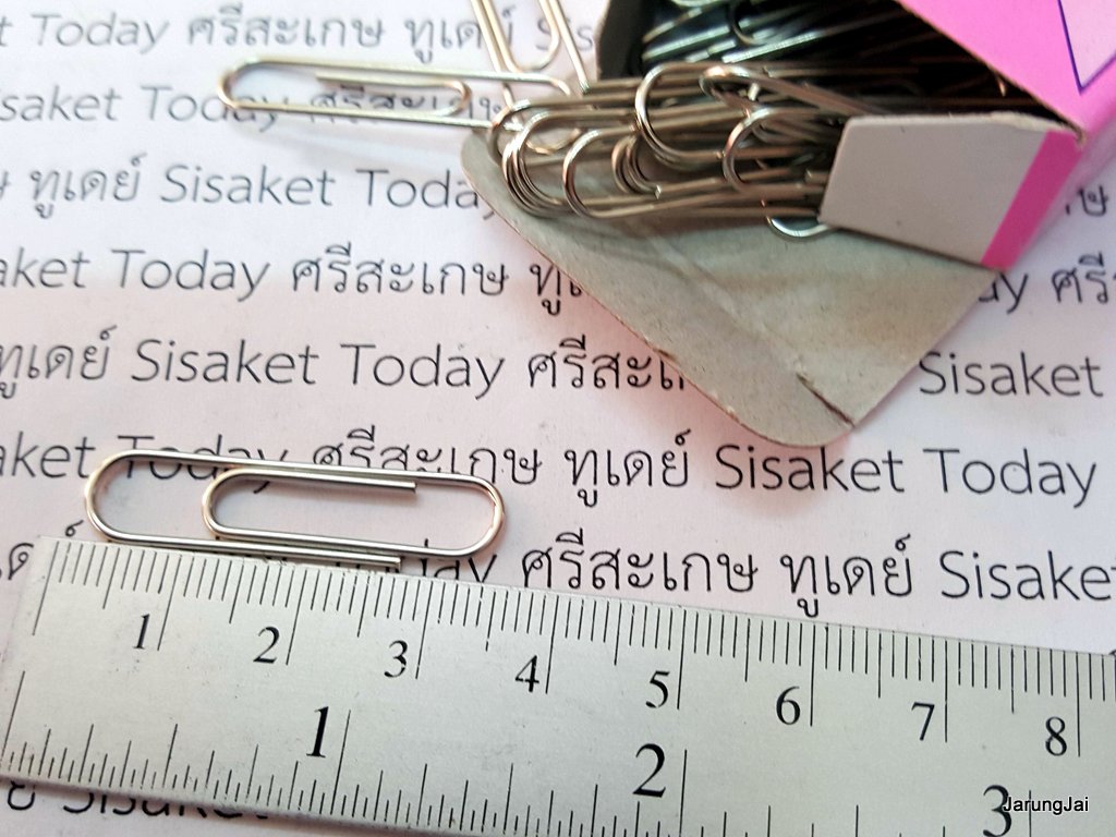 คลิปหนีบกระดาษ ลวดเสียบกระดาษ nickeled paper clips no 1 bull clips 50 standard clips